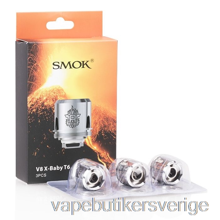 Vape Sverige Smok Tfv8 X-baby Replacement Coils 0,2ohm V8 X-baby T6 Core
